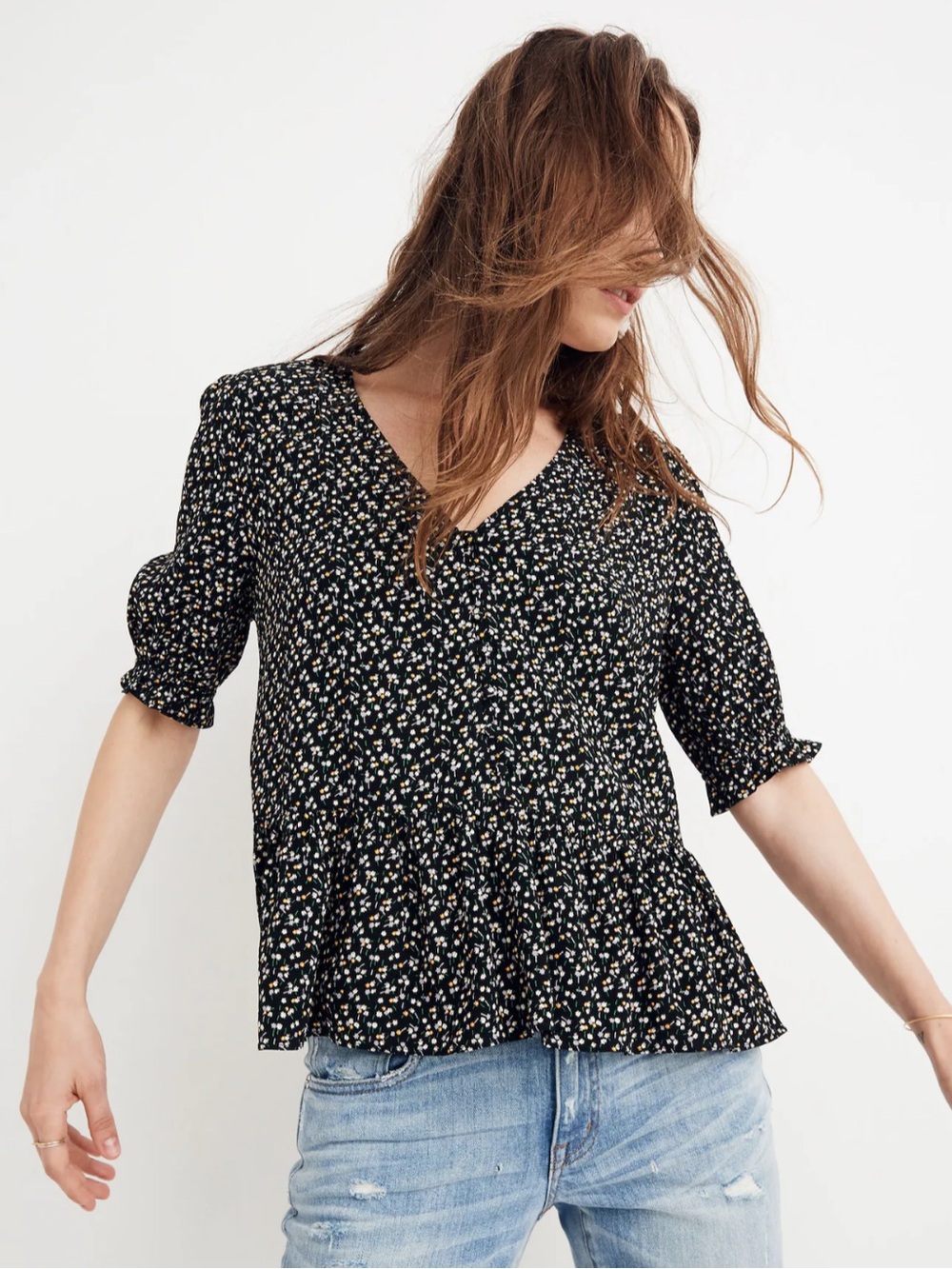 Madewell • Courtyard Ruffle-Hem Top